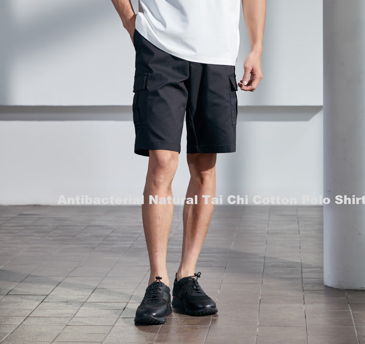 DIKENI [Closet Fashion Single Item King] Skin-Friendly Taiji Cotton Summer Classic Versatile Short-Sleeve Polo Shirt 2