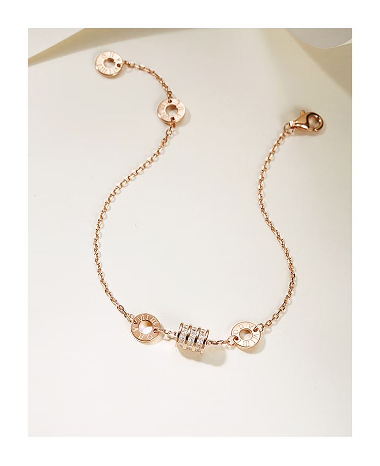 Fanci Lucky Slim Waist Bracelet Rose Gold Anniversary Gift for Women Silver Birthday Gift for Girlfriend 3