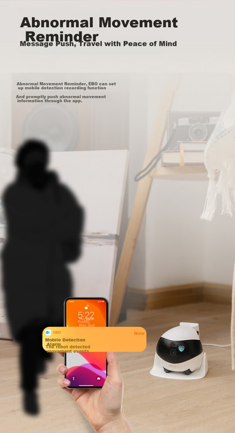 Enabot EBO SE Whole-House Mobile Surveillance Camera, EBO Intelligent Remote Elderly Child AI Companion Pet Monitoring Robot 12