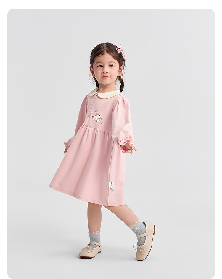 BALABALA Girls' Dress School Style A-Line Dress Autumn 2025 Baby Collared Sweet Dress 209325111002 10