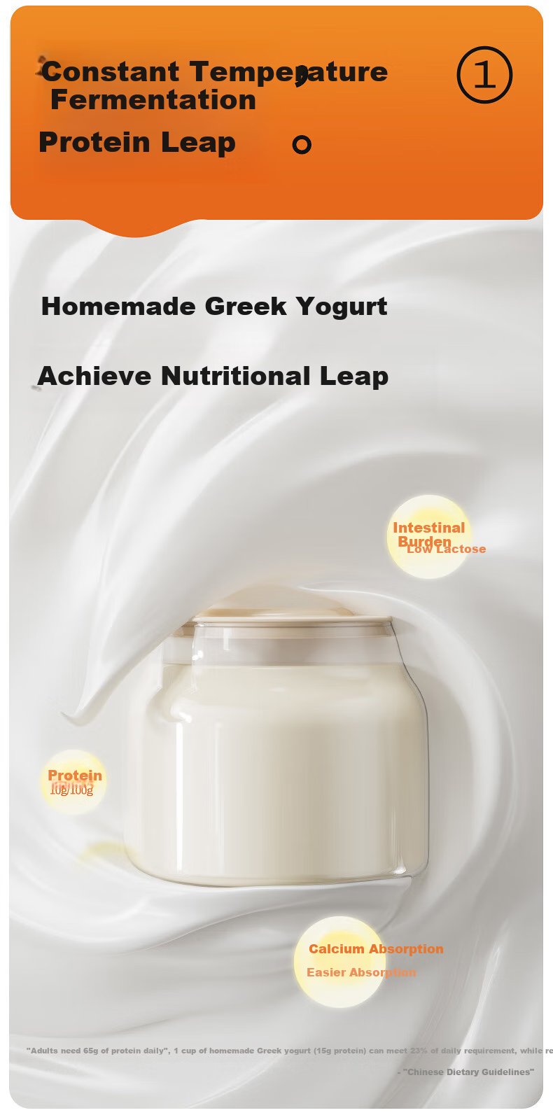 Modong Yogurt Maker, Home Automatic Rice Wine Maker, Baby-Grade 1L All-Glass Inner Tank, Yogurt Fermentation, 4 Cups, MD-SNJ01S 2