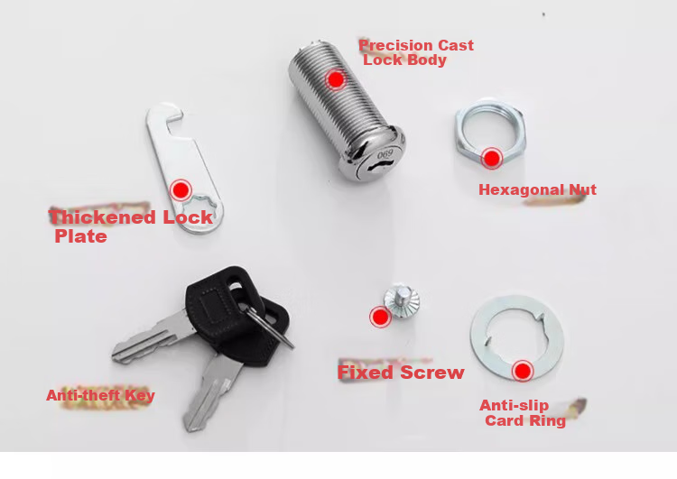 Shouli Office Desk Drawer Lock, Storage Cabinet, Wardrobe, File Cabinet Lock, Durable Anti-Theft, Length 20mm [Single Lock], 2 Pieces 5