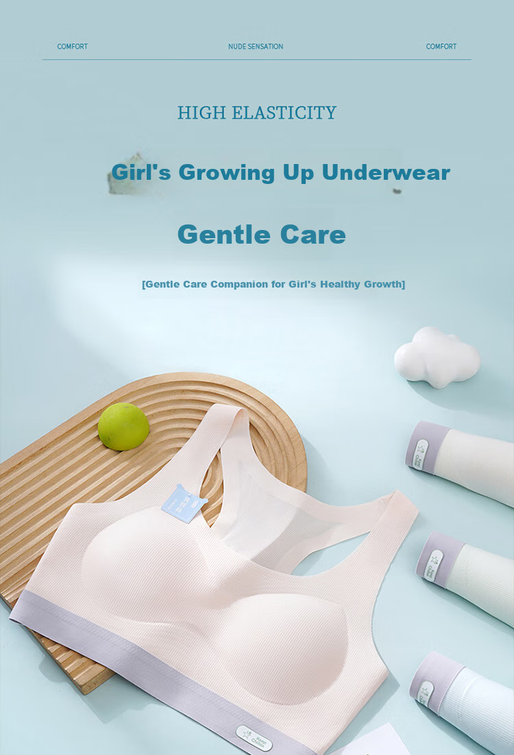 Dushiliren Children's Underwear, Girls' Underwear, Puberty Development Period, for Middle School Students Aged 12-16, Small Vest, Young Girl Bra 1