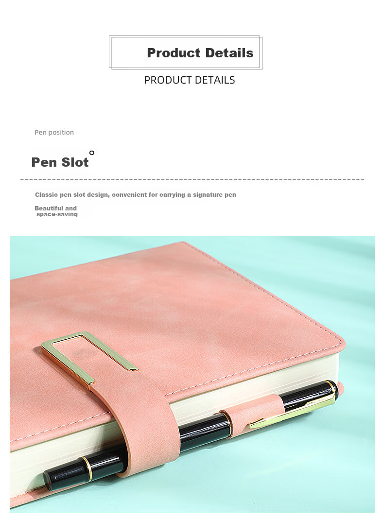 TENGXIONG A5 Notebook, Thickened Business Office Stationery, Meeting Record Clip-On Leather Cover Notebook, B5 Simple Diary, Gift Box, Corporate Business Souvenir, Customizable Logo 12
