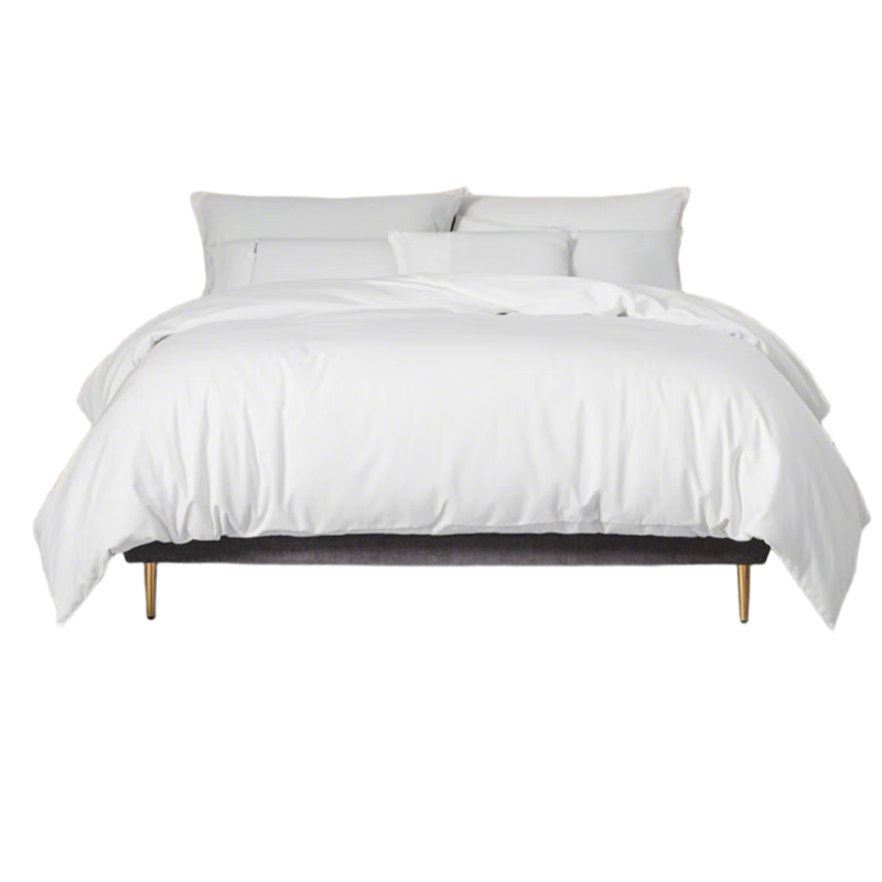 Ranpai Hotel White Duvet Cover, Pure Cotton Quilt Cover Single Piece, 60-Count Cotton Bedding for Guesthouse Dormitory Single Person 150x200cm