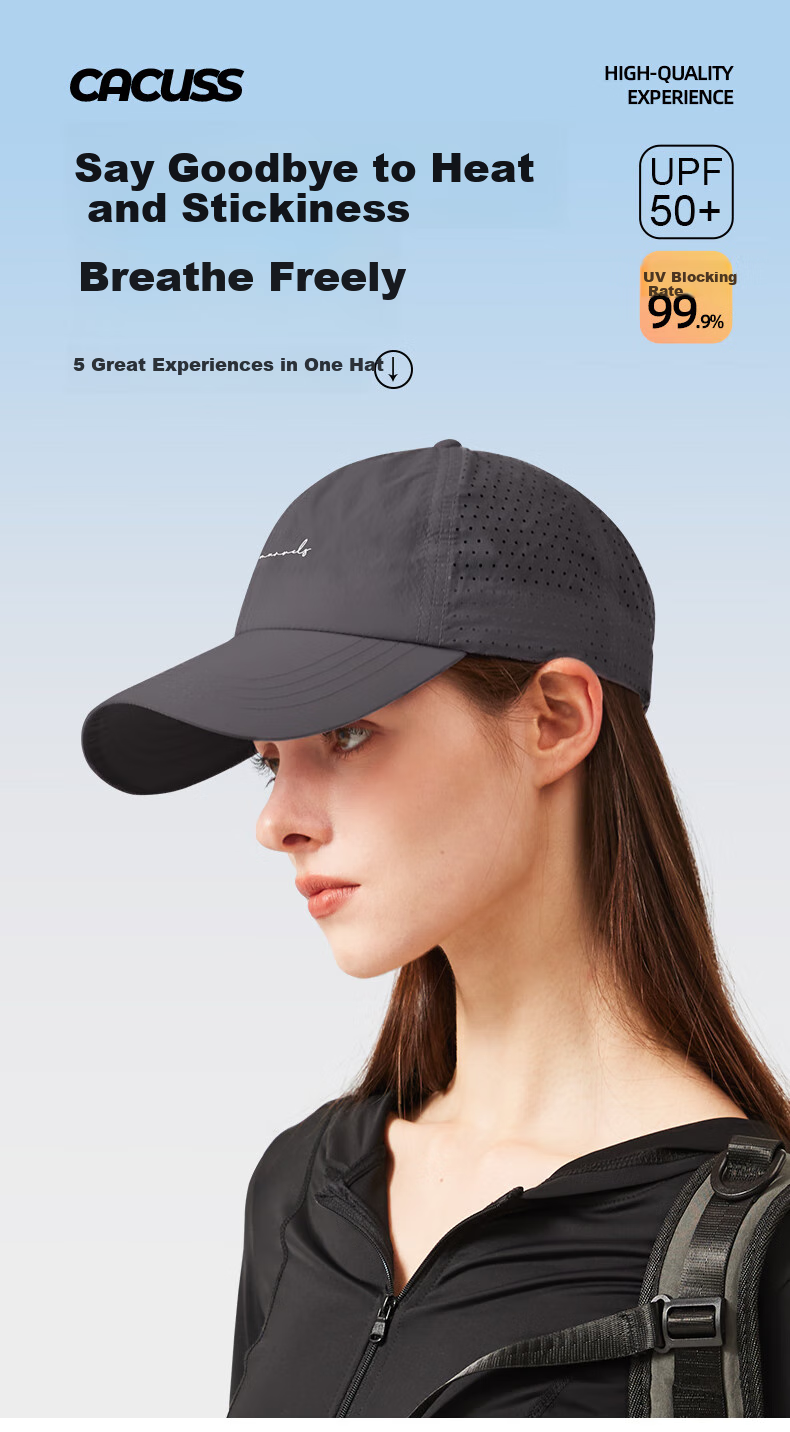 CACUSS Summer Breathable Mesh Baseball Cap for Women Outdoor Lightweight Sun Hat Fashionable Pink 1