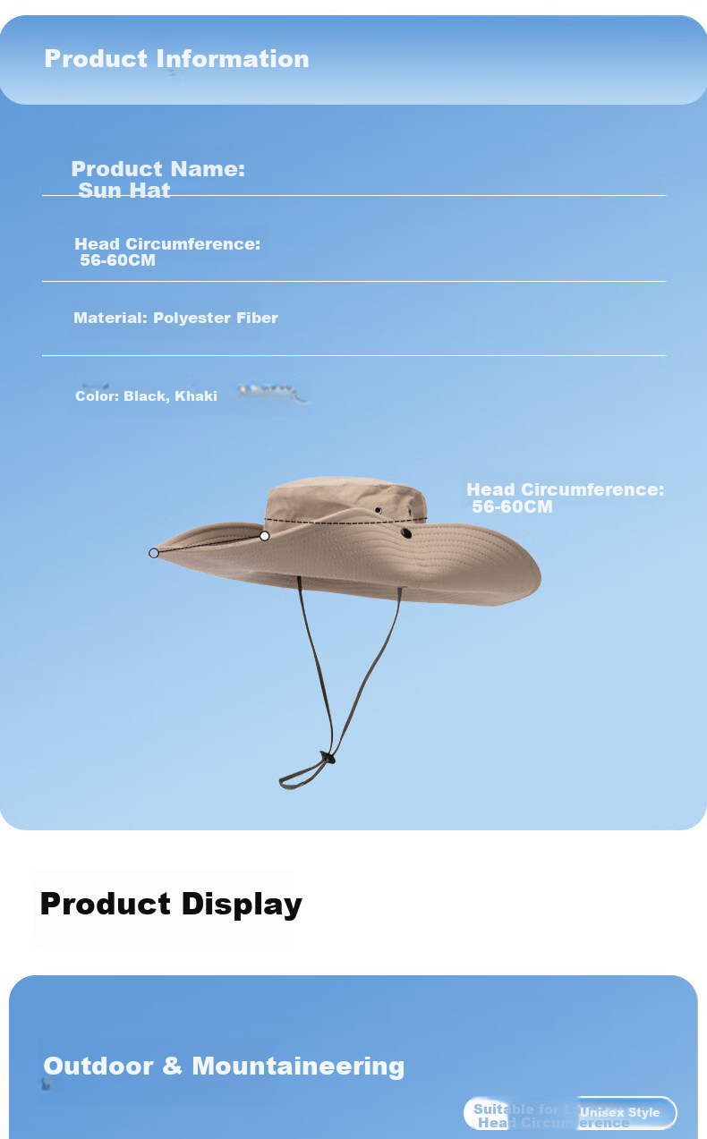 CARTELO Western Denim Hat, Women's Fisherman Hat, Sun Protection Hat, Summer Outdoor Sun Hat, Sunhat, Hiking And Mountaineering Hat for Me 4