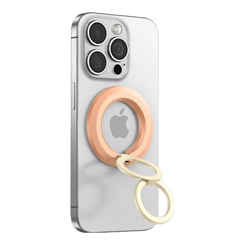 Shengwei [IP Color Clash] Double Ring Magnetic Phone Stand with Double-Sided Ring Holder, Magsafe Back Sticker, Universal 360-Degree Rotation, Suitable for Car Use, Compatible with Apple IPhone 17 Pro Max And Huawei