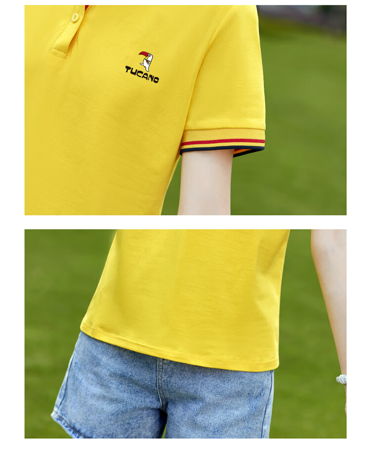 Woodpecker Pure Cotton Polo Shirt Women Short Sleeve Slim Fit Plus Size Casual Summer Top Dark Blue XL 19