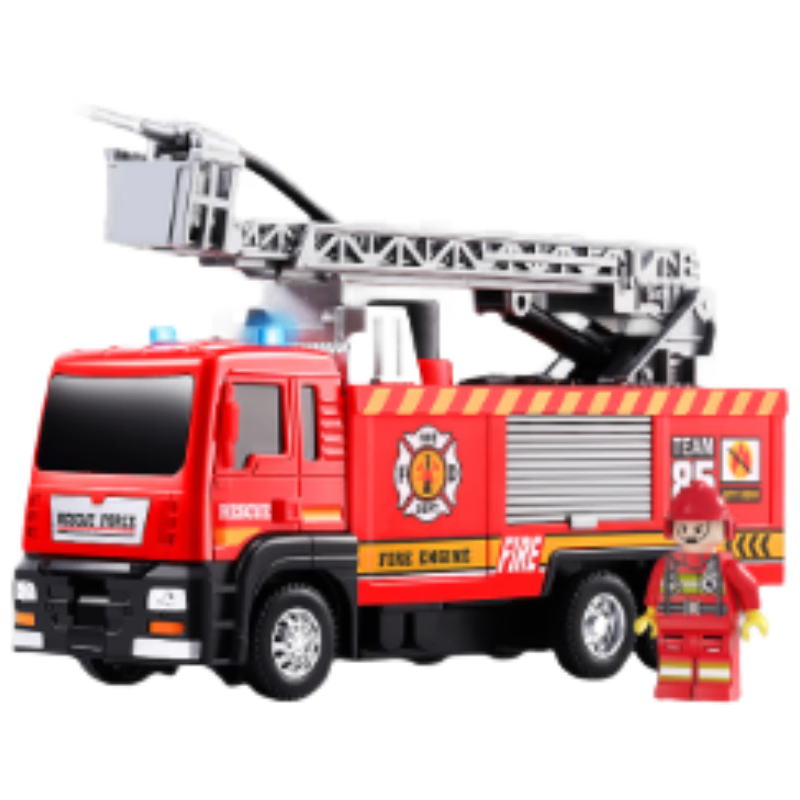 Mabao Twin Children's Day Gift Cloud Ladder Fire Truck Toy 1-3-6 Years Old 2 Models Realistic Water Spray Car for Boys