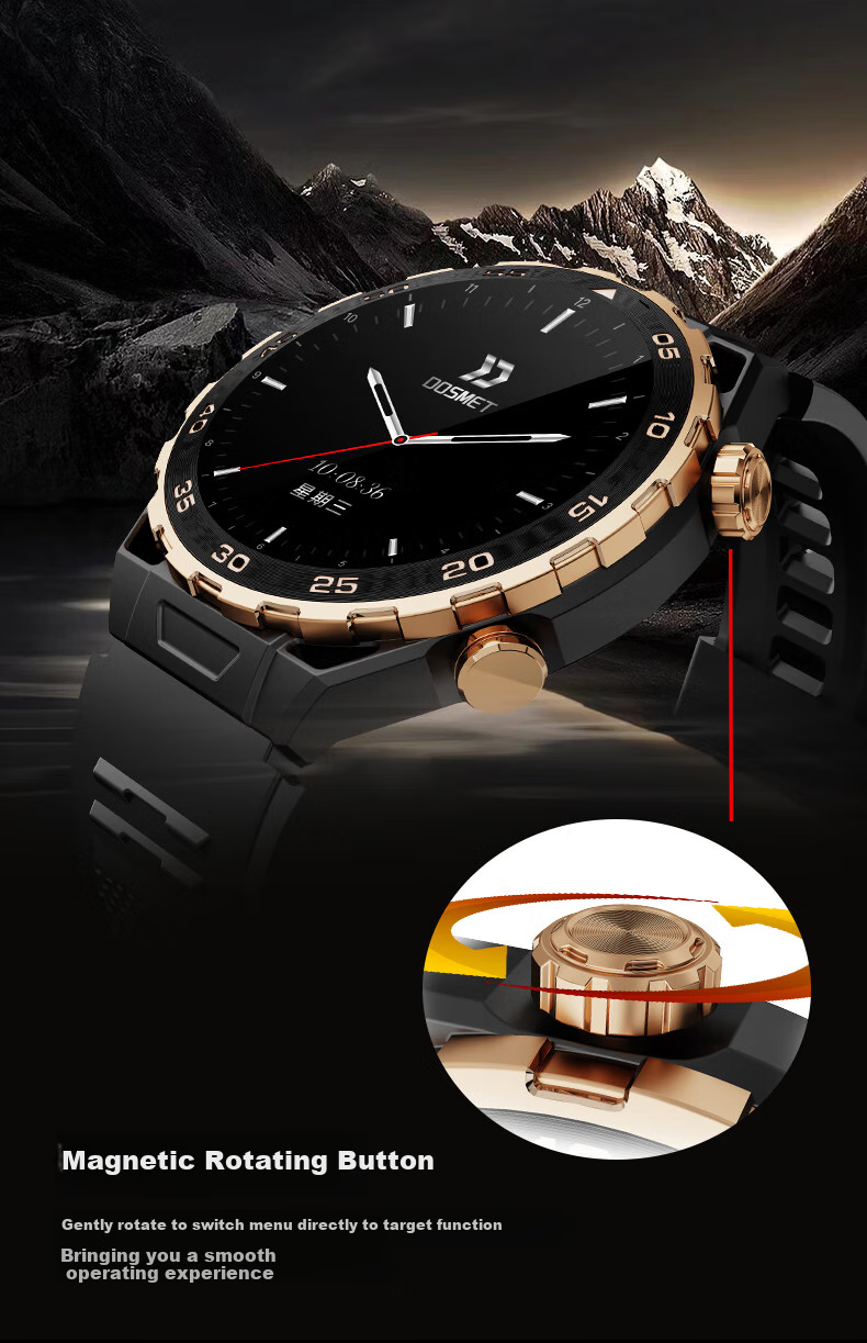 Dosmet Huawei HarmonyOS Compatible Smartwatch for Men, Sports Running GPS Beidou Positioning Compatible with Apple IPhone And IOS 2