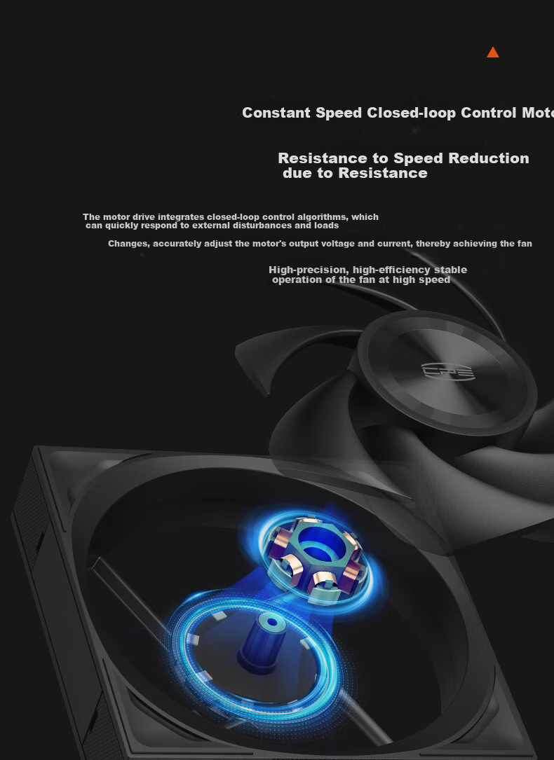 PCCOOLER Light Wing F7 X120R ARGB Three-Pack Black Set, Anti-Leaf 12cm Case Fan, Wireless Building Block/PWM Temperature Control Speed/Double Ball Bearing 9