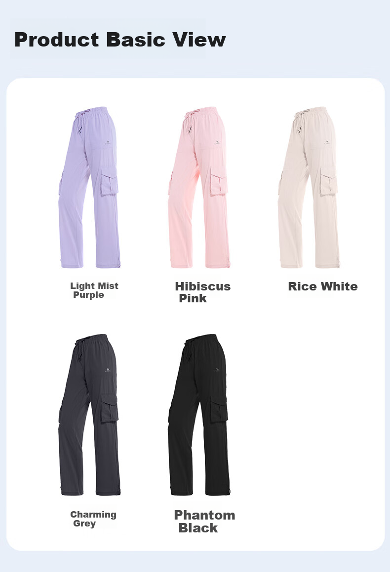 CAMEL Ice Cooling Sun Protection Workwear Women's Casual Outdoor Sports Long Pants Y25BAVLZ006 Hibiscus Pink XL 7
