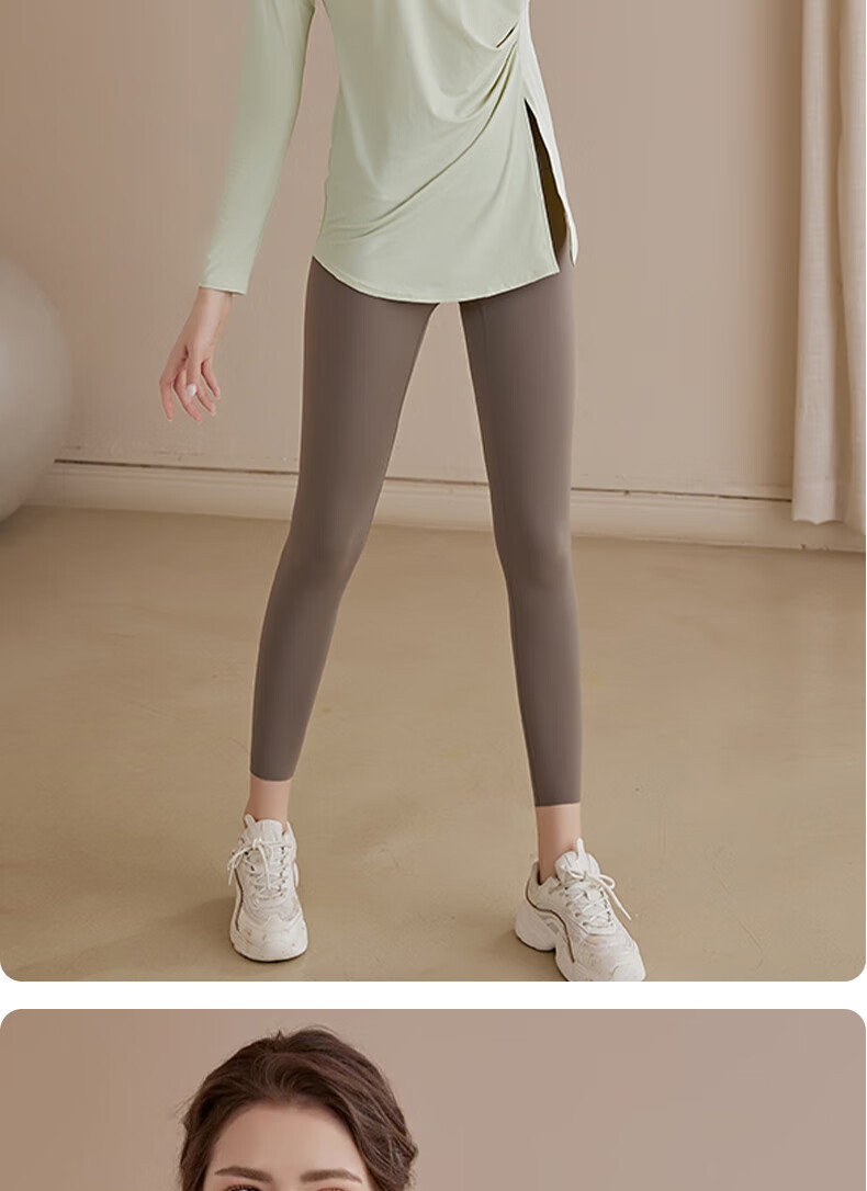 XUEXIMAN Women's Quick-Dry Long Sleeve Yoga Top Mid-Length Slim Fit Breathable Pilates Fitness Shirt 16