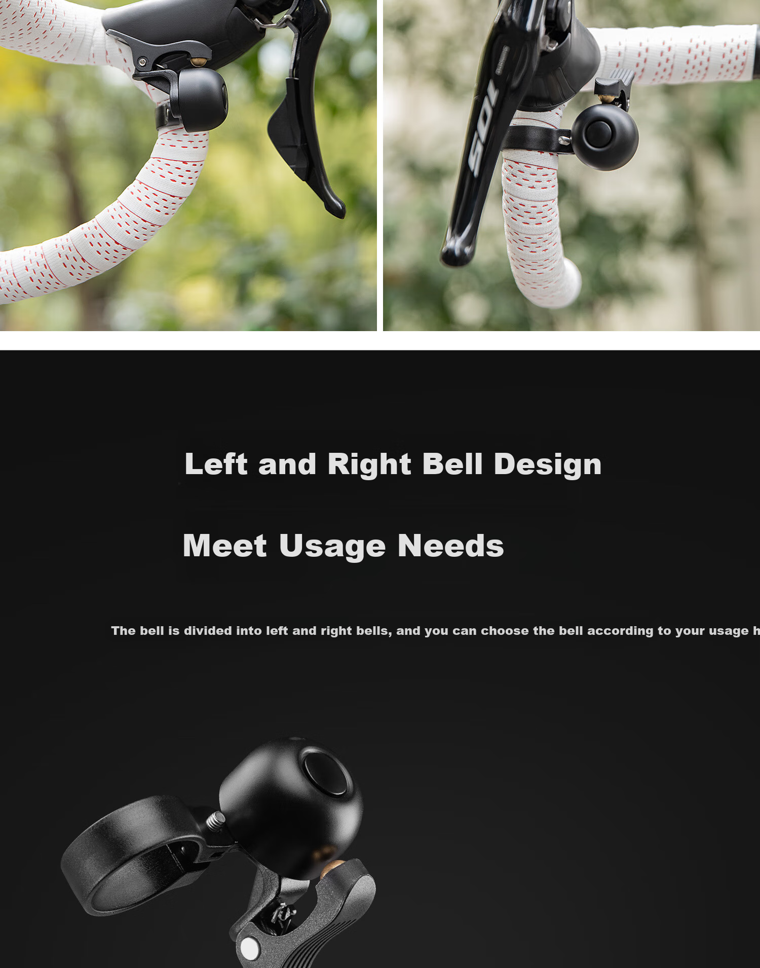 ROCKBROS Road Bike Bell Handlebar Bicycle Warning Horn Retro Bicycle City Commute Cycling Accessory Right Bell 6