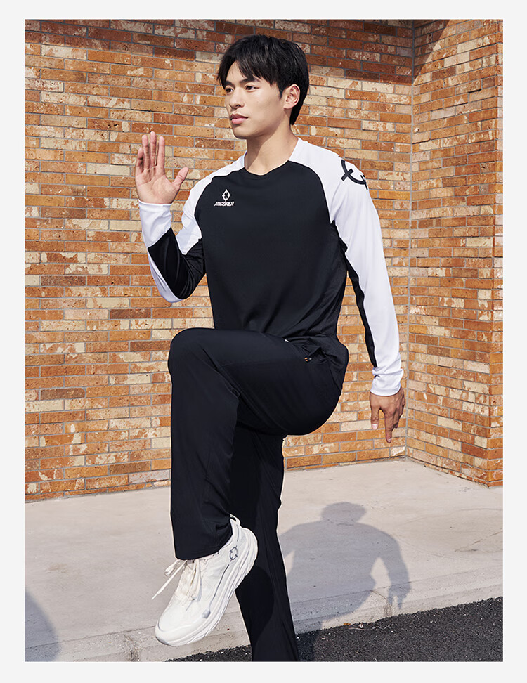 Zhunzhe Quick-Dry Long Sleeve T-Shirt Men's Basketball Fitness Fashion Casual Sports Outdoor Comfortable Breathable Top 4