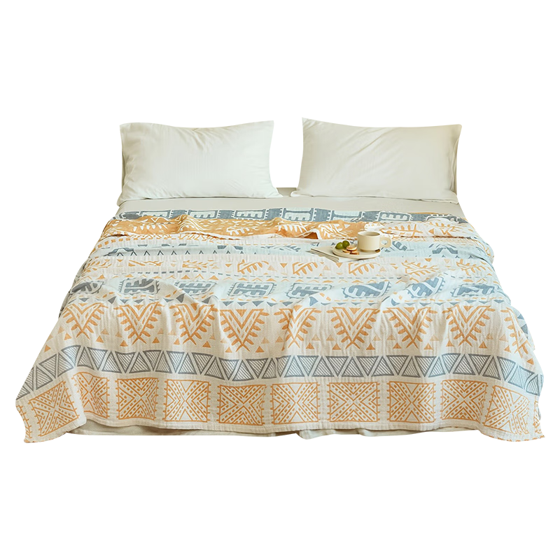 Grace A-Class 100% Pure Cotton Gauze Towel Blanket Summer Cooling Air Conditioning Quilt Children's Nap Cover Blanket 150*200cm