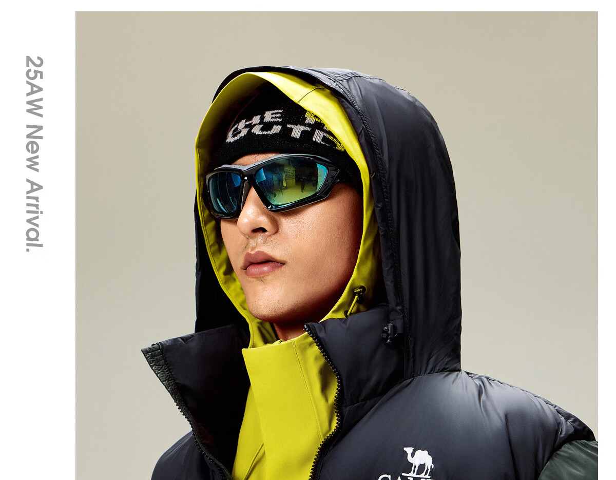CAMEL Huoyanshan 2.0 down Jacket for Men, Winter New Style, Thickened Warm Puffer Coat, Short Outerwear M13CR07066E 11