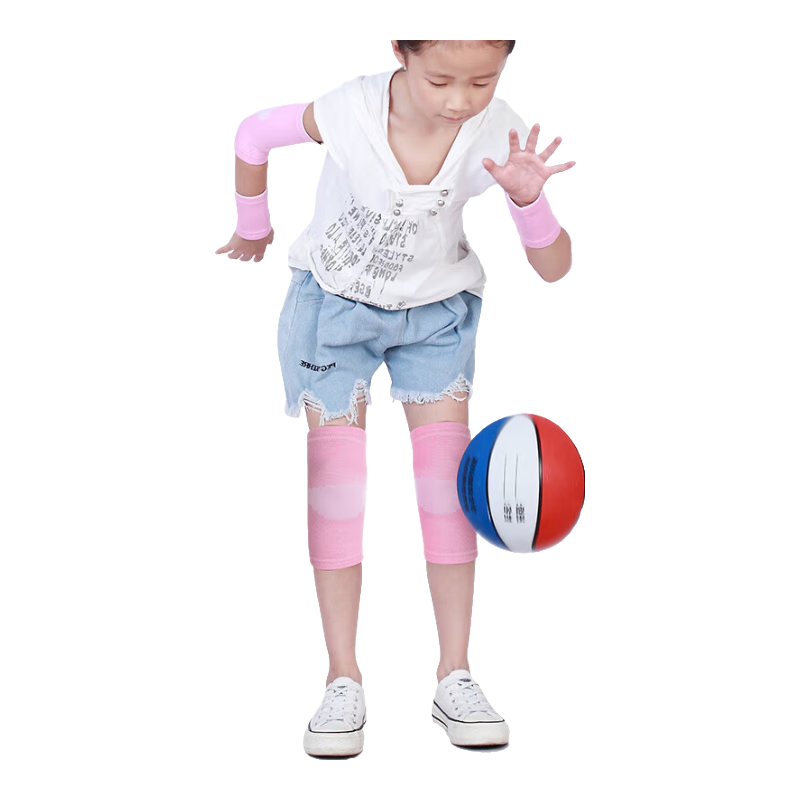 NAILEKESI N Children's Knee Pads, Anti-Fall Dance Elbow Guards for Girls, Running Basketball Badminton Roller Skating Protective Gear