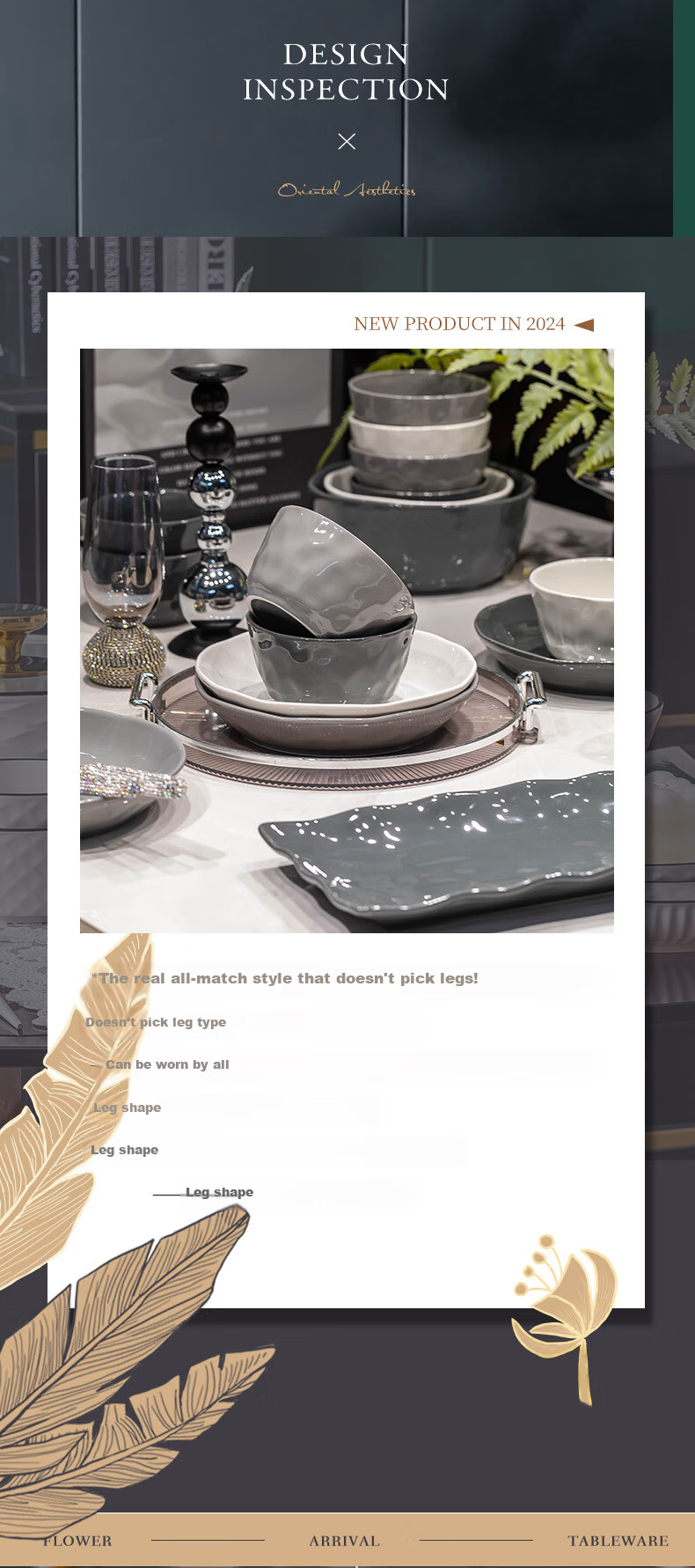 KANGMO New Light Luxury Nordic Style Ceramic Dinnerware Set, Moving Gift Set, Karlos 20-Piece Set 2