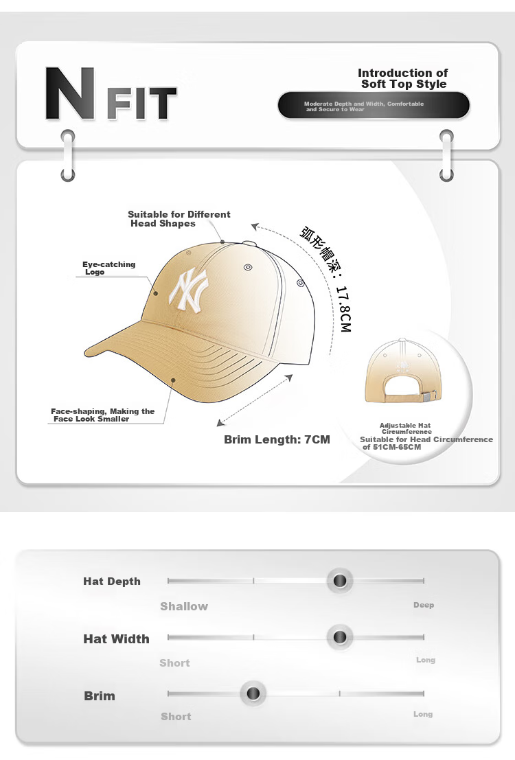 MLB Baseball Cap for Men And Women, Birthday Gift, Soft Top Visor Hat, Outdoor Sun Protection, 3ACP6601N-50BKS 1