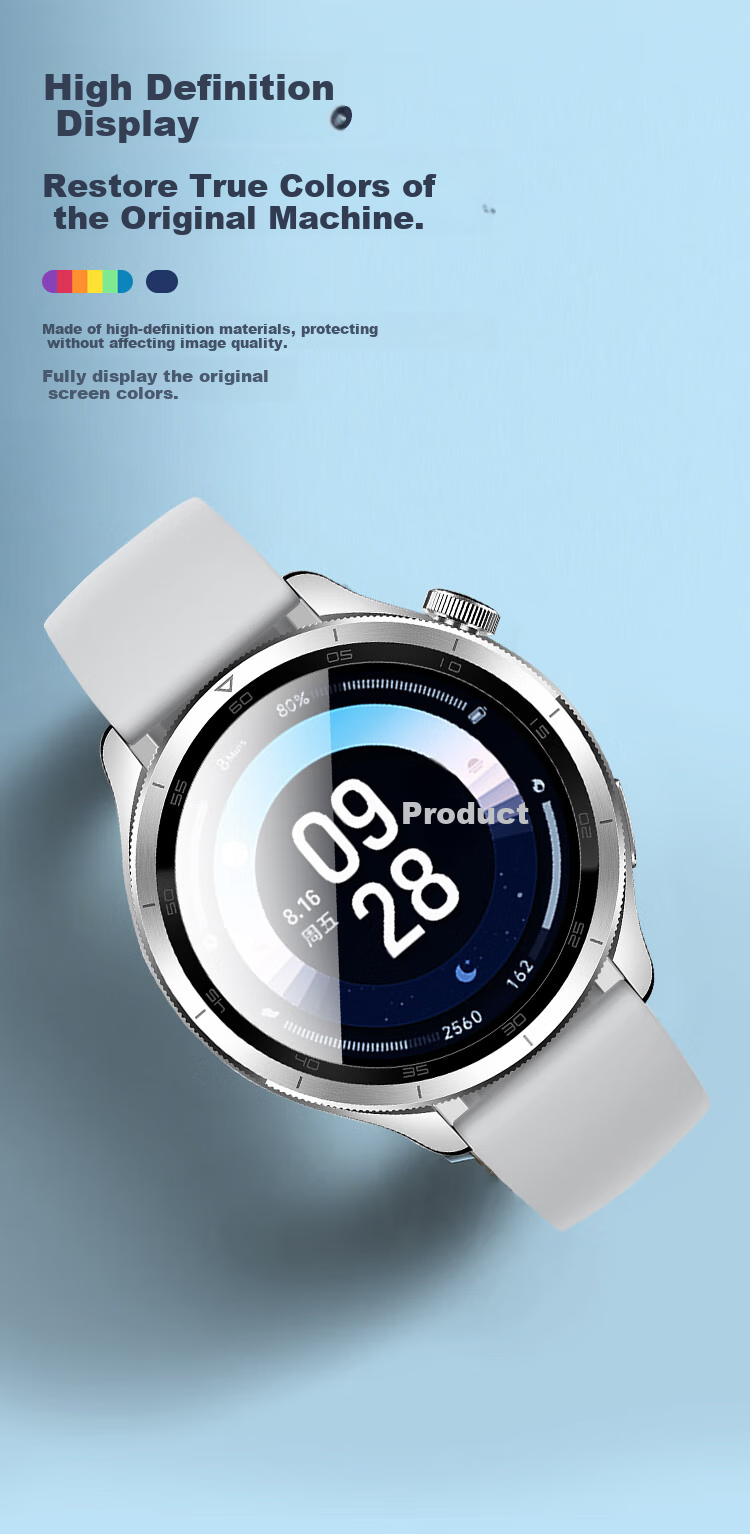 Freeson Screen Protector for Xiaomi Watch S4, Full Coverage High Definition Anti-Scratch Wear-Resistant Full Adhesive Film Composite Film [2-Pack] 2