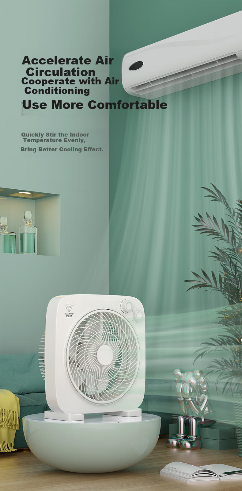 Zuanshipai Electric Fan, Desktop Page Fan, Home Small Desk Fan, Hongyun Fan, Dormitory Table Fan, Desktop Mini Fan, Student Bed Fan with Timer, Electric Fan KCY25-T3 7