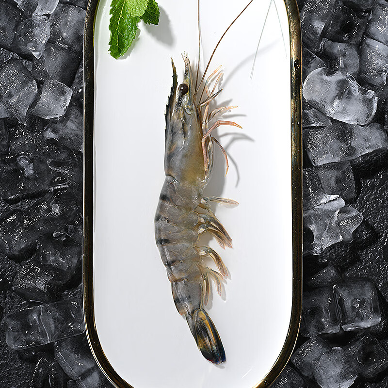 1号会员店（One's Member）泰国活冻黑虎虾 斑节对虾 海鲜水产 净重2斤（41-50只）