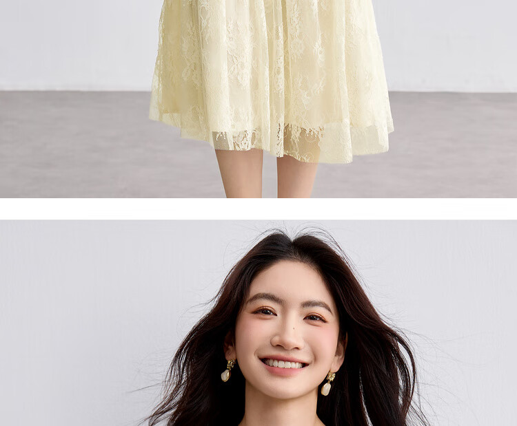 Sentubila V-Neck Patchwork Curved Hem Sequin Embroidered Short Sleeve Dress for Women Summer Elegant Mid-Length Dress 20
