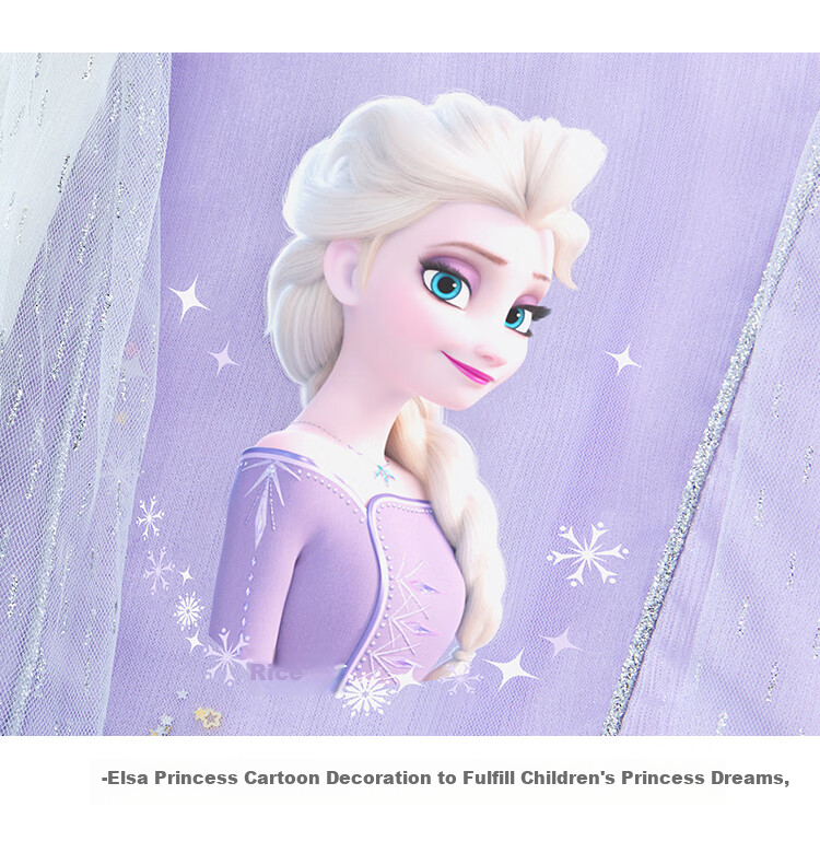 Disney Elsa Princess Dress 2026 New Girls Gradient Fairy Tulle Dress LX81182 Purple Size 120 9