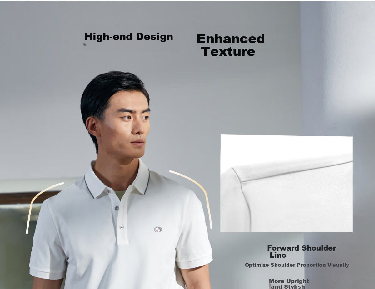 DIKENI [Closet Fashion Single Item King] Skin-Friendly Taiji Cotton Summer Classic Versatile Short-Sleeve Polo Shirt 8