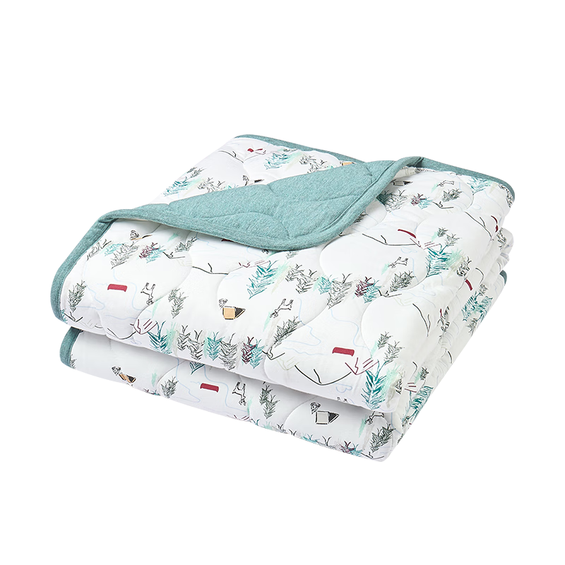 Nest Designs Children's Quilt, Baby All-Season Blanket, Kindergarten Nap Quilt, Summer Cool Quilt, Air Conditioning Quilt, Forest Path Pattern, 110*140cm
