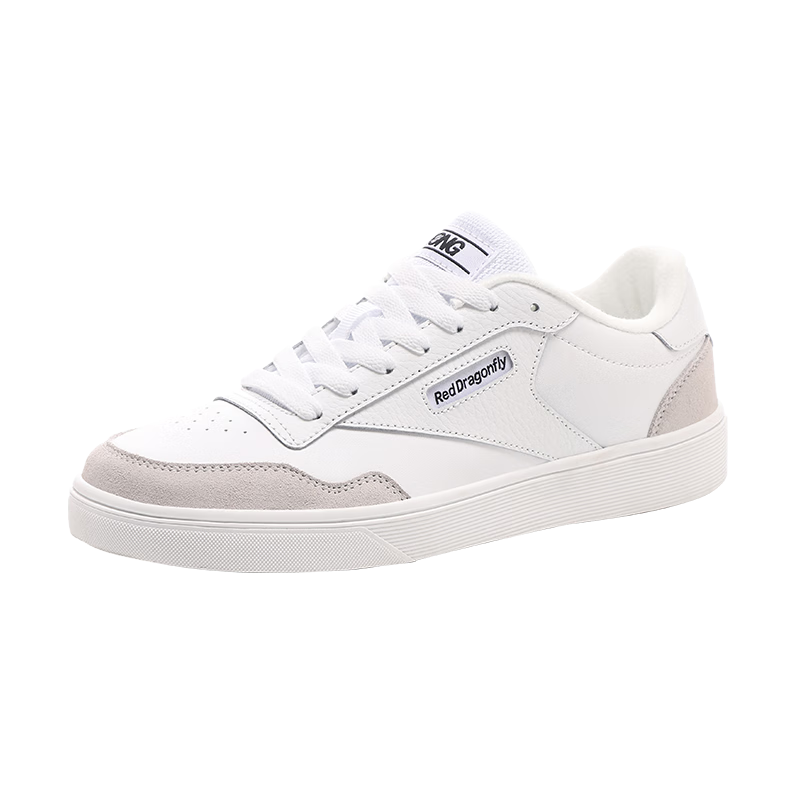Red Dragonfly Women's Flat Casual White Sneakers Durable Sports Shoes WXB351982 White Size 38