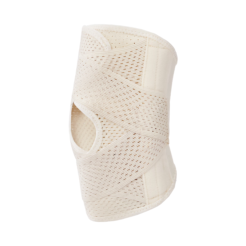 Keep Open Knee Brace Sports Running Patella Support Band Meniscus Knee Protector Oat Milk S Double Pack