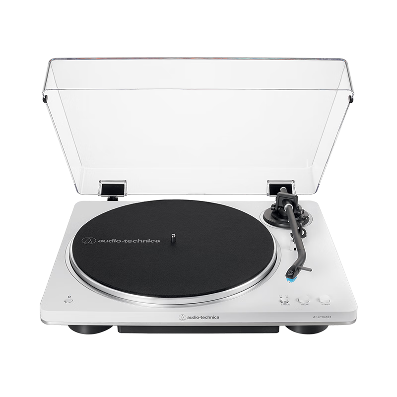Audio-Technica [Self-Operated] LP70XBT WS Bluetooth Wireless Vinyl Record Player Retro Audiophile Phonograph Electric Phonograph, Silver Graduation Gift, LP60X Advanced Versio