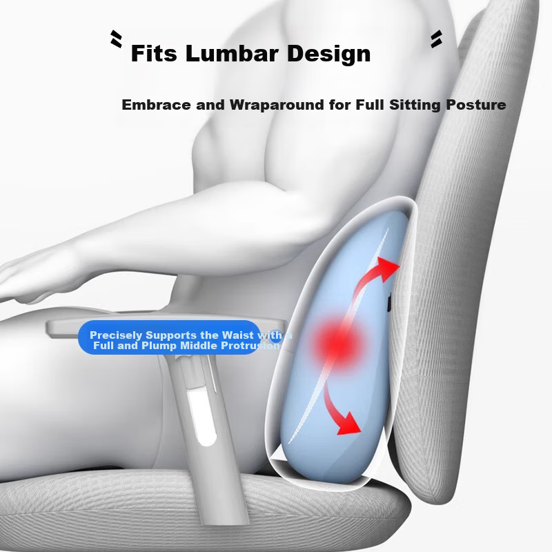 GREAT LIFE Lumbar Support Cushion Back Pillow for Office Chair, Long Sitting, Car Driving, Seat Cushion, Backrest Pillow