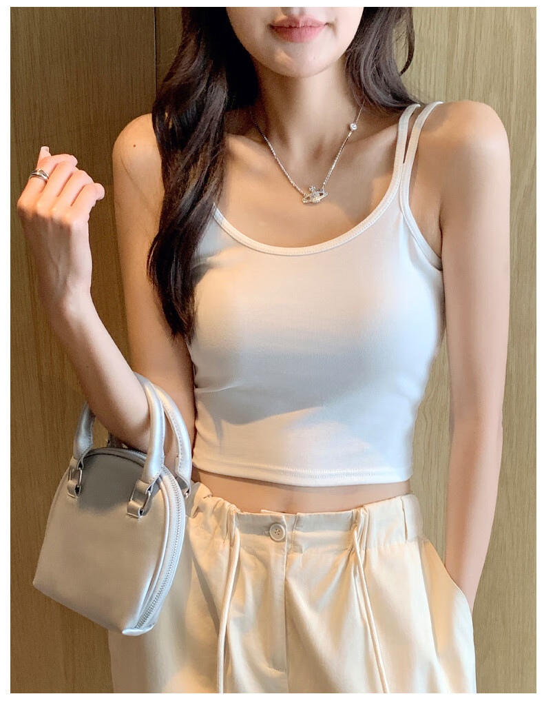 Langsha White Camisole Vest Women 2026 New Versatile Backless Slim Sleeveless Top 11