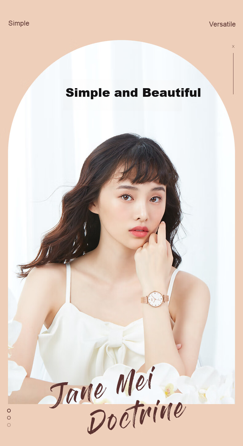 EBOHR Women's Watch, Kana Series INS Simple Quartz Ladies Watch, Birthday Mid-Autumn Festival Gift, 51500122 for Girls 1