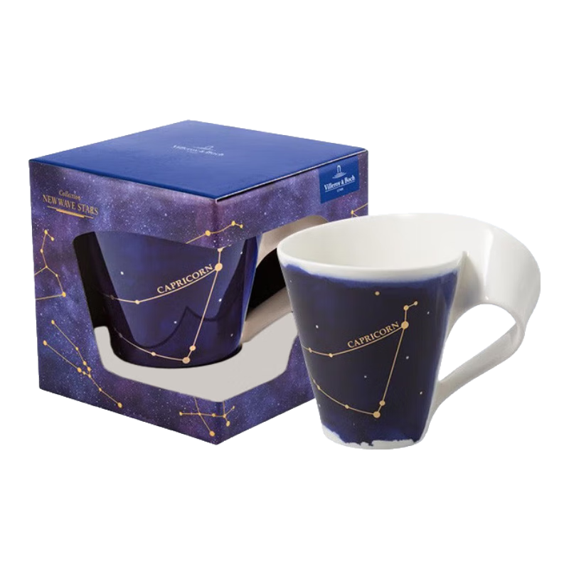 Villeroy&Boch Mug, Zodiac Cup, Coffee Cup, Premium Couple's Cup, Water Cup, Ceramic Cup, Wedding Gift, Capricorn, 300ml