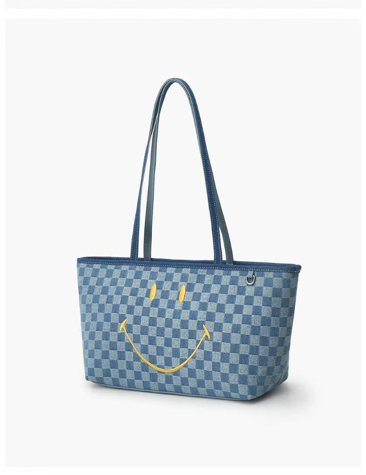 Lee × Smiley Official Smiley Face Collaboration Tote Shoulder Handbag, 38 Women's Day Gift for Girlfriend Or Wife 2