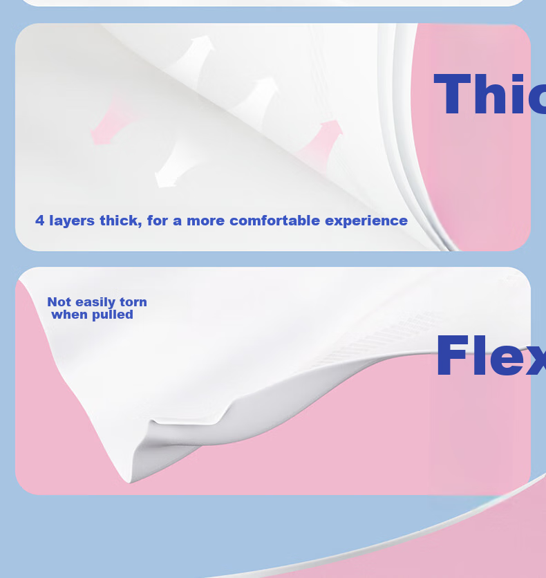Wuro Facial Tissues, Soft And 4-Ply, 320 Sheets * 24 Packs, M Size, Home Use Tissues, Napkins, Toilet Paper, Paper Towels, Whole Box Packaging 5