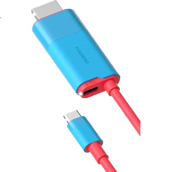 Кабель Hagibis Type-C - HDMI 4K@30Hz, 2 метра, черный/белый