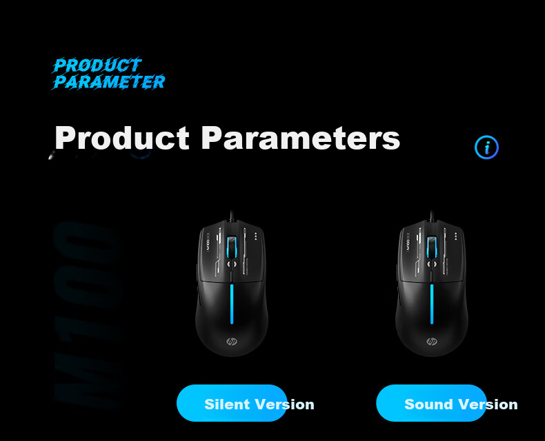 HP M100 Wired Gaming Mouse with RGB Breathing Light, Mechanical E-Sports Mouse for LOL, PUBG, CSGO, Laptop And Desktop Computer Office Universal, Black with Sound 15