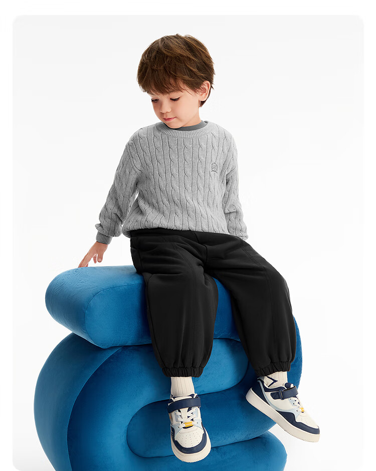 BALABALA Children's Clothing, Boys And Girls Winter Sweater, Round Neck Knit Sweater, Comfortable And Trendy, 208425103203 4
