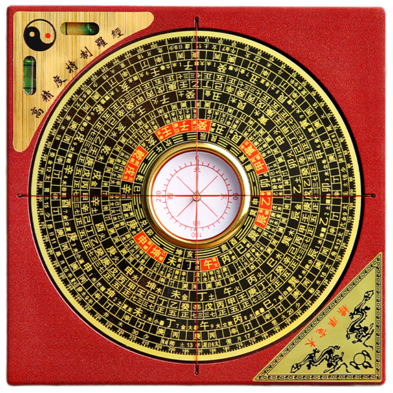 Bin Yue Luopan Feng Shui Professional High-Precision Three-in-One Compass Bakelite Plate Bagua Luopan Ornament Comprehensive Compass 5 Inch