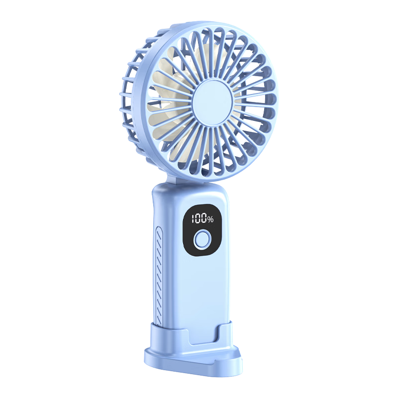 Capeden 5200mAh Large Capacity Handheld Mini Fan, Strong Wind Neck Hanging Fan, Long Battery Life Portable Outdoor Rechargeable Fan for Office Dorm Desktop H01 Blue