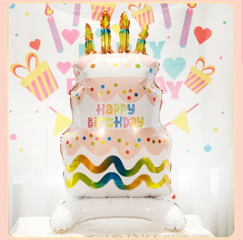 Domeyi Birthday Scene Decoration Girl Birthday Balloons Children's Props Atmosphere Decoration Happy Table Floating Decoration Luxury Set 2