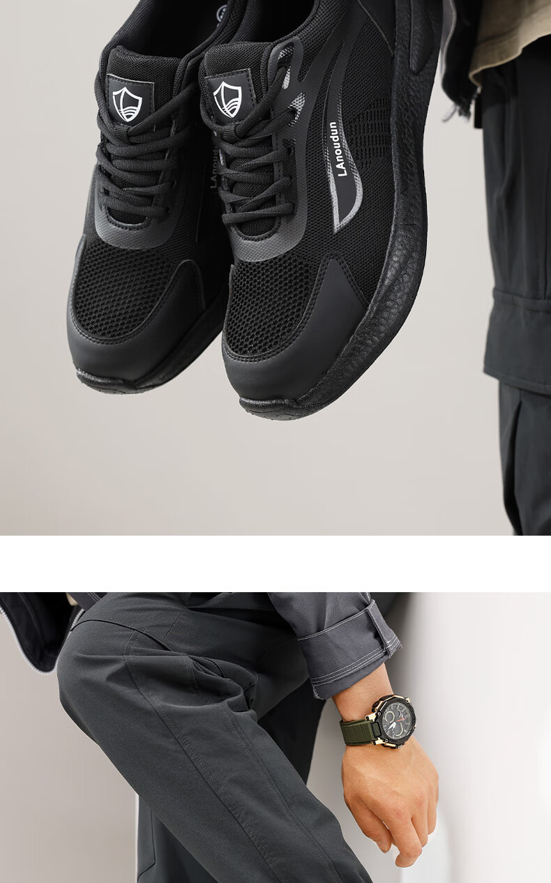 BlueOwlShield Chef Shoes Men Kitchen Non-Slip Waterproof Ultra-Light Breathable Comfortable Durable Work Shoes D283 Size 42 2