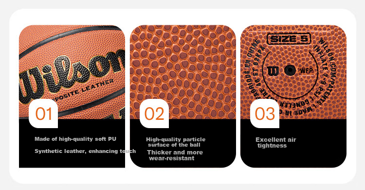 Wilson NBA Series ETERNAL PLUS Basketball No. 5, Moisture-Absorbing Non-Slip Indoor And Outdoor Basketball for Youth And Children, Gift 4