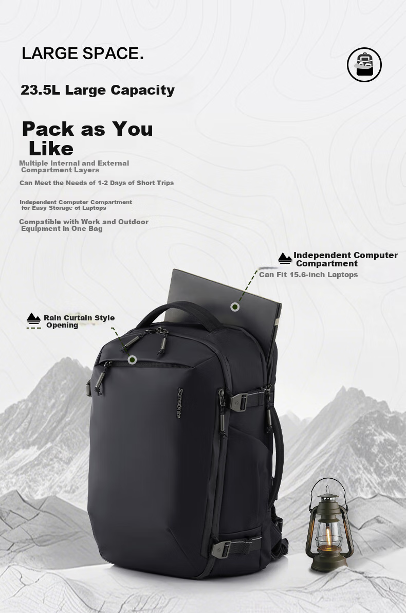 Xinxiuli Outdoor Sports Backpack, Laptop Bag, 15.6-Inch, Men's Travel Backpack, Versatile Carrying QW4 4